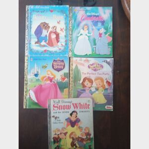 Set of 5 Disney Little Golden Books (Vintage Included)